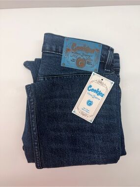 Cookies Denim Company Men’s Dark Wash Blue Straight Jeans Button 5-Pocket